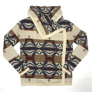 Under Skies Aztec Southwest Boho Geometric Knit Cardigan Sweater Shawl Womens SM